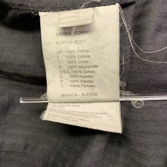 DIESEL BLACK GOLD Vintage Size M Black Leather Zip Up Hooded Jacket - Picture 10 of 16